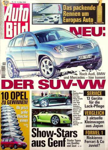 Deckblatt Auto Bild (10/1999)